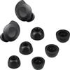 kwmobile Gommini Auricolari Memory Foam Set da 6 Compatibile con Samsung Galaxy Buds FE - Gommini Cuffie In Ear Schiuma - 3 Size nero