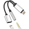 zoyuzan Adattatore 3,5 Jack Cuffiette 2 in 1 Lightning Caricatore Spinotto Sdoppiatore Cavo Aux Cuffie Accessori per Apple iPad Air per Iphone 14 13 12 11 Pro Max 7 8 Plus XS XR X SE Auricolari Caricabatterie