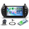 Rimoody 4G+128G Autoradio Android per FIAT Fiorino/Qubo/Citroen Nemo/Peugeot Bipper, 7 Schermo IPS Carplay Android Auto Wireless Navi GPS WiFi/FM/RDS/EQ BT Mirror Link Controllo del Volante Retrocamera