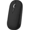 T'nB - Mouse Color Dual Connect, 2 in 1, Bluetooth e dongle wireless USB-A, elegante e ultra sottile, connessione plug & play, comodo cinturino da polso, standby automatico - nero