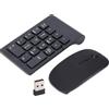 Agatige Tastiera Numerica Wireless, 2,4 GHz 18 Tasti Tastierino Numerico e Mouse Combinati USB Collega e USA Combo Tastierino Numerico e Mouse per Laptop, PC, Desktop, Notebook