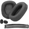 ACCOUTA Cuscinetti auricolari + archetto compatibili con le cuffie Logitech G930 G930s G430 G432. Sostituzione dei cuscinetti auricolari con tessuto durevole e traspirante/Schiuma ad alta densità