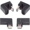 NFHK 4 pz/lotto USB-C USB2.0 Tipo C Femmina a Micro USB Maschio Adattatore Dati di Alimentazione 90/360 Gradi Angolato Tipo