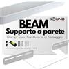 Sound bass Supporto Soundbar Soundbass per Sonos Beam, Compatibile con Sonos Beam Sound Bar di Prima e Seconda Generazione, Include Tutto l'Hardware di Montaggio Necessario, Staffa di Montaggio, Bianco
