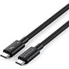 Satechi Cavo Thunderbolt 5 USB-C Certificato, Ricarica PD 240W, Dati 120Gbps, Doppio 8K@60Hz e Triplo 4K@144Hz, Cavo Intrecciato da 1 m, Compatibile con MacBook, iPad, iPhone, PC e Altro
