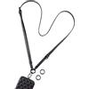 AHABIPERS Cordino per Cellulare per iPhone/Samsung, Tracolla per Borsa Donna Pelle Regolabile Rimovibile Ricambio per Borse e Borsette - Nero