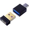 Cooidea USB Mouse Jiggler, Mouse Mover con Interruttore Sfioramento ON/OFF e Adattatore USB C. USB Jiggler Nessun Driver Necessario per Il Download, Non Rilevabile, Simulatore Movimento Mouse