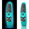 GOUYESHO Custodia protettiva in silicone per telecomandi LG TV Glow in The Dark, cover remota per MR650, MR600, MR18BA, MR20BA, MR19BA (blu brillante) - 【2 confezioni】