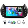 GOHHDL 4G+64G GOHHDL Android 15 Autoradio per FIAT Fiorino 2008-2016 con Carplay Android Auto, 7 Pollici Touchscreen Stereo Auto con GPS Navi WiFi Bluetooth FM/RDS Radio SWC Telecamera posteriore&MIC