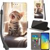 PHINIENLAND Cover per Samsung Galaxy S10e PU Pelle Custodia Flip Gatto