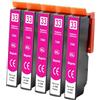 Yowell 5x Cartucce d'inchiostro Compatibili con Epson 33XL Magenta