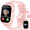 EUNICECG 4G Smartwatch Bambini Orologio Bambino Bambina Localizzatore GPS Telefono SOS Videochiamata Contapassi Sveglia HD Fotocamera Impermeabile Digitale Regalo