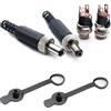 RUNCCI-YUN 2Pezzi Kit 5.5 mm x 2.1 mm DC 12V connettore maschio femmina da pannello,DC 12V connettori alimentazione,connettore saldare DC,Per CCTV Home Security Surveillance Camera