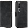 Bravoday Cover per Xiaomi Mi 10 5G / Xiaomi Mi 10Pro 5G, Flip Custodia in Pelle PU Portafoglio Custodia per Xiaomi Mi 10 5G / Xiaomi Mi 10Pro 5G, con Slot per Schede, Nero