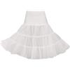 Wikoan 50s Sottogonna da Donna Vintage Rockabilly Sottoveste Mini Gonne da Donna con per Abiti Bianco,M