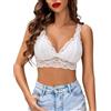 Avidlove Reggiseno da donna in pizzo, sexy, per tutti i giorni, senza ferretto, con scollo a V, traspirante, con coppe complete, minimizzatore, reggiseno in pizzo, Nero , XXL