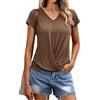 Gyabnw Maglietta Donna Manica Corta Cotone T Shirt Donna Elegante Blusa con Scollo a V Magliette Donna Maniche Corte Sciolto Moda Camicia Top Casual