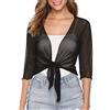 Gyabnw Bolero Donna Maniche 3/4 Cardigan Corto Leggero
