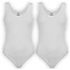 UnsichtBra Set di 2 Body per Donna | Body con Spalline comode per Donna | Intimo Confortevole (2 x Bianco, L-XL)
