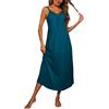 Bresdk Camicia da Notte Lunga Donna con Scollo a V Senza Maniche Nightdress Estivo per Dormire e Casa, Rosa, L