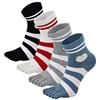 LOFIR Calzini con Dita Separate da Donna Calze 5 Dita in Cotone, Calzini Antiscivolo da Donna Calze con le Dita dei Piedi, Taglia 35-41, 4 paia