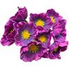 Rikyo 10 bouquet di fiori artificiali di papavero da 28 cm, anemone finto in poliuretano, per cucina, tavolo, centrotavola, vaso, casa, matrimonio, sfondo ad arco da parete (viola scuro)