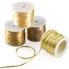Spritewelry 4 rotoli di corda di nylon satinata 2mm corda rattail dorata per macramè, corda per perline, corda per nodi cinesi, ideale per braccialetti, collane, creazione di gioielli