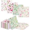 Kotkiddy 40 Serviette di Primavera 33x33cm Rose Vintage Carta Floreale Vintage 4 Motivi Decorazione Tavolo Giardino Picnic Tea Party