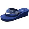 JOMIX Ciabatte Infradito Donna Estive Eleganti Gioiello con Zeppa Alte Platform Mare Spiaggia Piscina Casa Comode Morbide SD2566 (Bianco, 40)