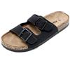 JOMIX Ciabatte Uomo Estive Cuoio Sandali Mare con Fibbia Pantofole Pelle Casa Spiaggia Comode SU8042-S8 (Marrone, 45)