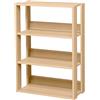 Iris Ohyama, Mobile contenitore/Ripiano portaoggetti/Modulo laterale/Piccolo contenitore, Modulare,Design, Ufficio, Casa - Open Wood Rack - OWR-600 - Marrone