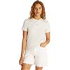Calvin Klein Donna T-Shirt Maniche Corte Woven Label Regular Tee in Cotone, Bianco (Chalk), L