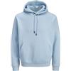 JACK & JONES Felpa con Cappuccio in Tinta Unita, Blazer Blu Marine, XS