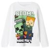 NAME IT Nkmac Minecraft LS Nreg Top Box Noos Bfu, Bianco, 134 cm-140 cm