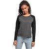 Urban Classics Ladies Contrast Raglan Longsleeve Donna Maglia Maniche Lunghe Carbone/Nero S