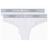 Emporio Armani Logoband - Confezione da 2 Slip brasiliani da Donna, Colore Rosso, S, Rosso, S