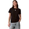 Calvin Klein Donna T-Shirt Maniche Corte Woven Label Classic Scollo Rotondo, Nero (Black), L