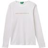 United Colors of Benetton T-Shirt M/L 3GA8E16G0, Nero, S Donna