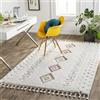 Livabliss Funafuti Tappeto Salotto Moderno per Casa, Sala da Pranzo e Cucina Tappeto Geometrico Astratti Neutri Aztechi Stile Boho, leggera da Pulire, Ampio 160x213cm, Crema, Yellow, Blu