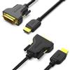 BENFEI Cavo adattatore da HDMI a DVI, bidirezionale, DVI-D 24+1 maschio a HDMI maschio, ad alta velocità, supporta 1080p Full HD, compatibile con Raspberry Pi, Roku, Xbox One, PS4, PS3, confezione da