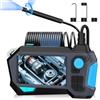 Ferdiiz Endoscopio Industriale Ferdiiz Rotazione Bidirezionale a 720°, Telecamera Endoscopica a Doppia Lente HD 1920P con Schermo da 4,5", Sonda Telecamera IP68 Impermeabile Con 8+1 LED, Cavo Semirigido - 5M
