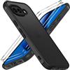 iVoler Cover Opaca per Google Pixel 10a con 2 Pezzi Vetro Temperato, [Antiurto di Grado Militare] Custodia Traslucida Posteriore Anti-Impronte Anti-Graffio Rigida Sottile Case, Nero
