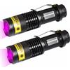 DARKBEAM Torcia UV 395nm LED, Lampada di Wood Portatile, Luce Nera Ultravioletta Blacklight Mini, Animali Urina Cane/Gatto Smacchiatore Rivelatore, Resina indurita (2 Pezzi)