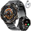 DREMAC Smartwatch Uomo Lusso, Robusto Alluminio, 1,43'' Amoled Schermo, 800 mAh, IP68 Impermeabile, Fitness tracker con Monitoraggio della Frequenza Cardiaca/BP/SpO2/Sonno, per Android iOS