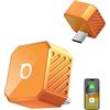 OTTOCAST Mini Pot Type C 2026, Adattatore Wireless USB C 2 in 1 per CarPlay e Android Auto, Compatibile con iOS 10+/Android 11+ e Auto dal 2016 in Poi, Plug & Play, Aggiornamento OTA, Arancione