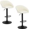 WOLTU Sgabelli da Cucina Set di 2, PU Vintage, Beige