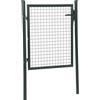 HOMCOM Cancello da Giardino in Acciaio Antiruggine, Cancelletto da Giardino con Serratura e 3 Chiavi, 97x150cm, Verde