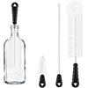 Vicloon 3Pcs Set di spazzole per biberon, Spazzola multiuso spazzola per borraccia spazzola per cannuccia cannucce per la pulizia di bottiglie d'acqua, tazze di vetro e thermos (nero)