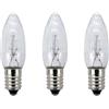 hellum Candele di ricambio per Schwibbogen, 3 pezzi 12V 3W candela scanalata per albero di Natale candele catene luminose interne con 20 punti luce, lampadine per arco luminoso E10/ 12V/ 3W/ 22Lumen