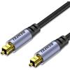 BENFEI Toslink 2 metri Cavo audio in fibra ottica Cavo S/PDIF in fibra ottica [Design intrecciato, placcati in oro, grado CL3] Adatto per soundbar/TV/PS5/PS4/Sonos/Xbox Series, sistemi home theater